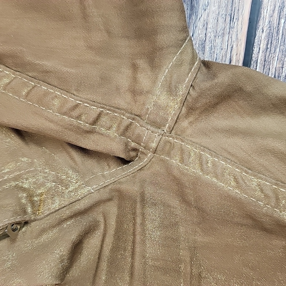 TRUE RELIGION CASEY VINTAGE Y2K GOLD METALLIC LOW-RISE SKINNY JEANS - Picture 10 of 14